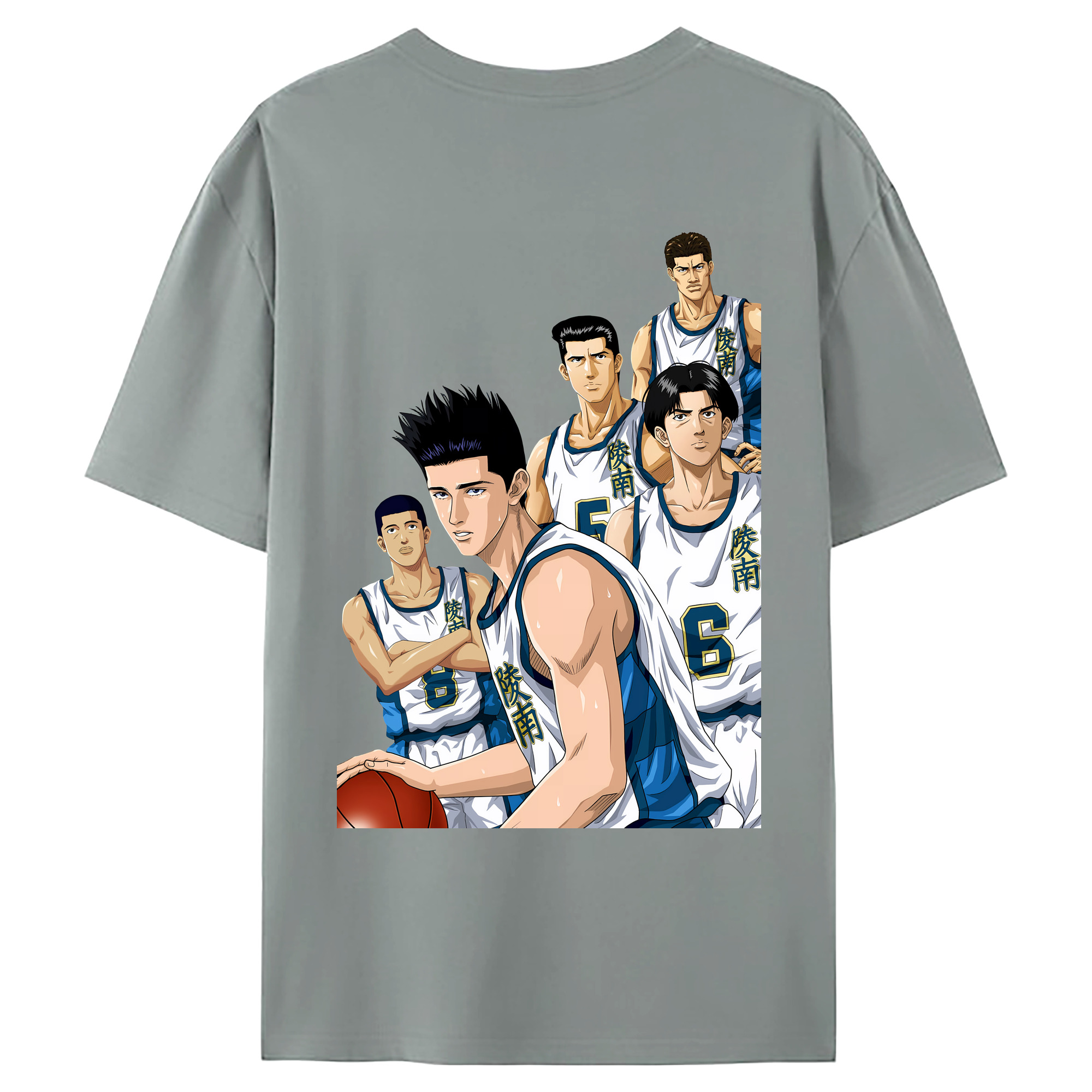 （画像用） SLAM DUNK／スラムダンク 綿100％ メンズ半袖Tシャツ（バックプリント） 通気性